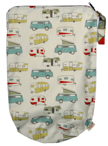 SET SALE Vintage Campers Wet Bag Monkey Foot Designs